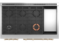 Café 48" Commercial-Style Dual Fuel Range with Griddle - C2Y486P4TW2 | Cuisinière hybride Café de 48 po de style commercial avec plaque chauffante - C2Y486P4TW2 | C2Y486TW