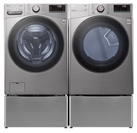 LG 5.2 Cu. Ft. Front-Load Washer and 7.4 Cu. Ft. Electric Dryer - Graphite Steel | Laveuse à chargement frontal de 5,2 pi³ et sécheuse électrique de 7,4 pi³ de LG - acier graphite | LGFL3850