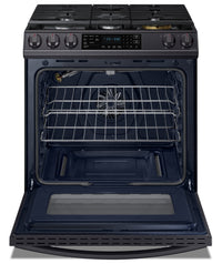 Samsung 6.0 Cu. Ft. Gas Range with True Convection and Air Fry - NX60T8511SG - Gas Range in Black Stainless Steel