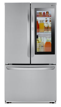LG 23 Cu. Ft. InstaView™ Counter-Depth Refrigerator with Ice Maker - LFCC23596S | Réfrigérateur LG de 23 pi³ de profondeur comptoir avec hublot InstaViewMD et machine à glaçons - LFCC23596S | LFCC235S