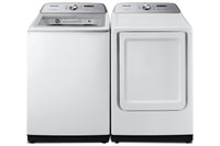 Samsung 5.8 Cu. Ft. Top-Load Washer and 7.4 Cu. Ft. Electric Dryer - White | Laveuse à chargement par le haut de 5,8 pi³ et sécheuse électrique de 7,4 pi³ de Samsung – blanches | SATL5200