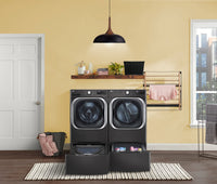 LG 6 Cu. Ft. Front-Load Washer and 9 Cu. Ft. Electric Dryer - Black Steel | Laveuse à chargement frontal de 6 pi³ et sécheuse électrique de 9 pi³ de LG - acier noir | LG8900LD