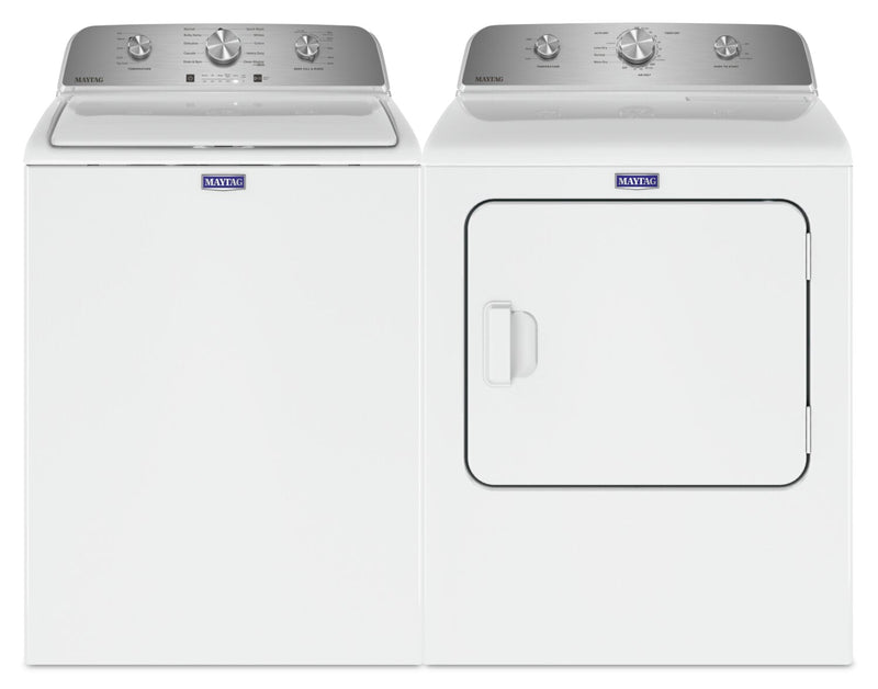 Maytag 5.2 Cu. Ft. Top-Load Washer and 7 Cu. Ft. Electric Dryer | Laveuse à chargement par le haut de 5,2 pi³ et sécheuse électrique de 7 pi³ de Maytag | MATL450W