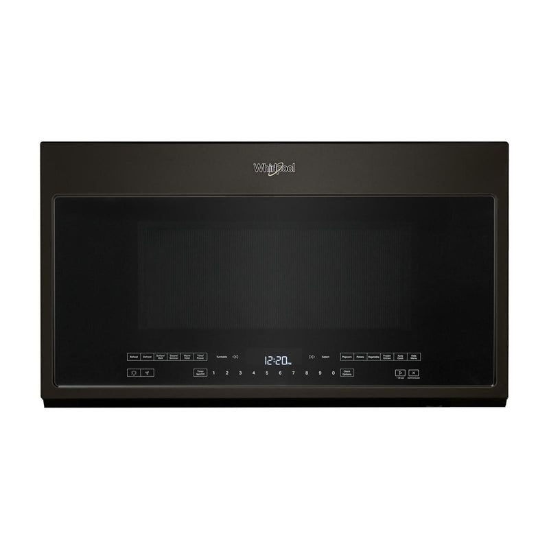 Whirlpool 2.1 Cu. Ft. Over-the-Range Microwave with Steam Cooking - YWMH54521JV - Over-the-Range Microwave in Fingerprint Resistant Black Stainless Steel 