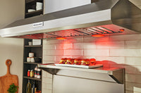 KitchenAid® 48" Commercial-Style Wall-Mount Canopy Range Hood - KVWC958KSS | Hotte de cuisinière murale à pavillon KitchenAid de style commercial de 48 po - KVWC958KSS | KVWC958S