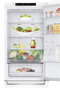 LG 12 Cu. Ft. Counter-Depth Bottom-Freezer Refrigerator - LBNC12231W - Refrigerator in White