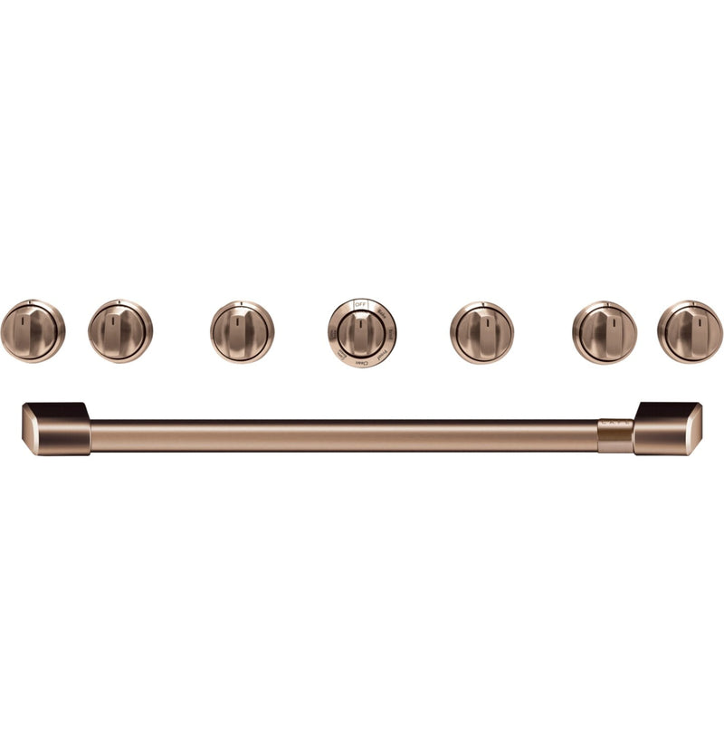 Café Handle and Knob Set for 36" Range in Brushed Copper - CXPR6HKPMCU | Ensemble de poignées et de boutons Café cuivre brossé pour cuisinière de 36 po - CXPR6HKPMCU | CXPR6HCU