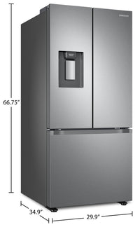 Samsung 22.1 Cu. Ft. French-Door Refrigerator - RF22A4221SR/AA | Réfrigérateur Samsung de 22,1 pi³ à portes françaises - RF22A4221SR/AA | RF22A42S
