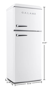 Galanz 10 Cu. Ft. Retro Top-Freezer Refrigerator - GLR10TWEEFR | Réfrigérateur Galanz rétro de 10 pi3 à congélateur supérieur - GLR10TWEEFR | GLR10TWW