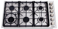 Thor Kitchen 36" Professional 6-Burner Gas Cooktop - TGC3601 | Surface de cuisson à gaz professionnelle Thor Kitchen de 36 po à 6 brûleurs - TGC3601 | TGC3601S
