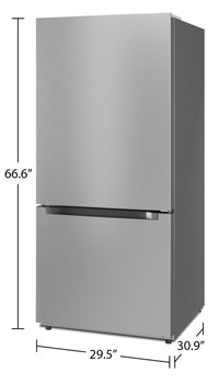Midea 18.7 Cu. Ft. Bottom-Freezer Refrigerator - MRB19B7AST | Réfrigérateur Midea de 18,7 pi³ à congélateur inférieur - MRB19B7AST | MRB19B7S
