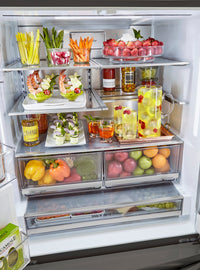 LG 30 Cu. Ft. 36" InstaView Door-in-Door® with Craft Ice Maker - LRFVS3006D - Refrigerator in Black Stainless Steel