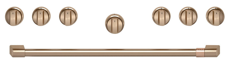 Café Handle and Knob Set for 36" Range in Brushed Bronze - CXPR6HKPTBZ | Ensemble de poignées et de boutons Café bronze brossé pour cuisinière de 36 po - CXPR6HKPTBZ | CXPR6TBZ