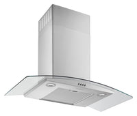 Whirlpool 36" Glass Wall Mount Range Hood - WVW51UC6LS | Hotte de cuisinière murale Whirlpool de 36 po en verre - WVW51UC6LS | WVW516LS