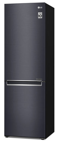 LG 12 Cu. Ft. Counter-Depth Bottom-Freezer Refrigerator with Wine Rack - LBNC12241P - Refrigerator in Matte Black 