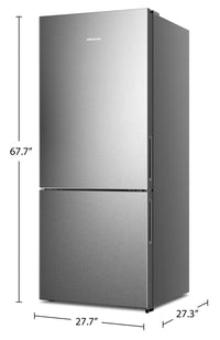 Hisense 14.7 Cu. Ft. Counter-Depth Bottom-Mount Refrigerator - RB15A2CSE | Réfrigérateur Hisense de 14,7 pi³ de profondeur comptoir à congélateur inférieur - RB15A2CSE | RB15A2CS