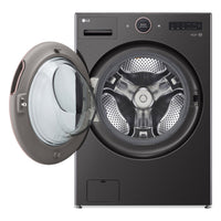 LG 5.8 Cu. Ft. Smart Front-Load Washer with TurboWash® 360 and AI DD™ - WM6500HBA | Laveuse intelligente LG chargement frontal 5,8 pi³ avec technologies TurboWashMD, DDMC IA - WM6500HBA | WM6500HB