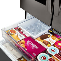 LG 23.5 Cu. Ft. French-Door Refrigerator with InstaView™ Door-in-Door® - LRFVC2406D - Refrigerator in Smudge Resistant Black Stainless Steel