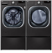 LG 5.8 Cu. Ft. Smart Front-Load Washer and 7.4 Cu. Ft. Electric Dryer | Laveuse intelligente à chargement frontal de 5,8 pi³ et sécheuse électrique de 7,4 pi³ de LG | LGFL4500