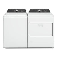 Whirlpool 5.2 Cu. Ft. Top-Load Washer and 7 Cu. Ft. Gas Dryer - White | Laveuse à chargement par le haut de 5,2 pi³ et sécheuse à gaz de 7 pi³ de Whirlpool - blanches | WHTL50LG