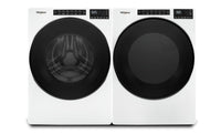 Whirlpool 5.2 Cu. Ft. Front-Load Washer and 7.4 Cu. Ft. Gas Dryer - White | Laveuse à chargement frontal de 5,2 pi³ et sécheuse à gaz de 7,4 pi³ de Whirlpool - blanches | WHFL565G