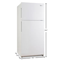 Midea 18 Cu. Ft. Top-Freezer Refrigerator - MRT18S4AWW | Réfrigérateur Midea de 18 pi3 à congélateur supérieur - MRT18S4AWW | MRT18S4W