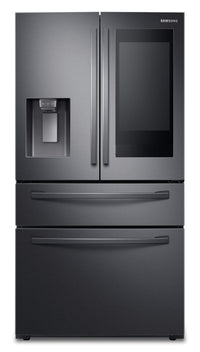 Samsung 28 Cu. Ft. 4-Door French-Door Refrigerator with Family Hub™ - RF28R7551SG/AC - Refrigerator in Black Stainless Steel 