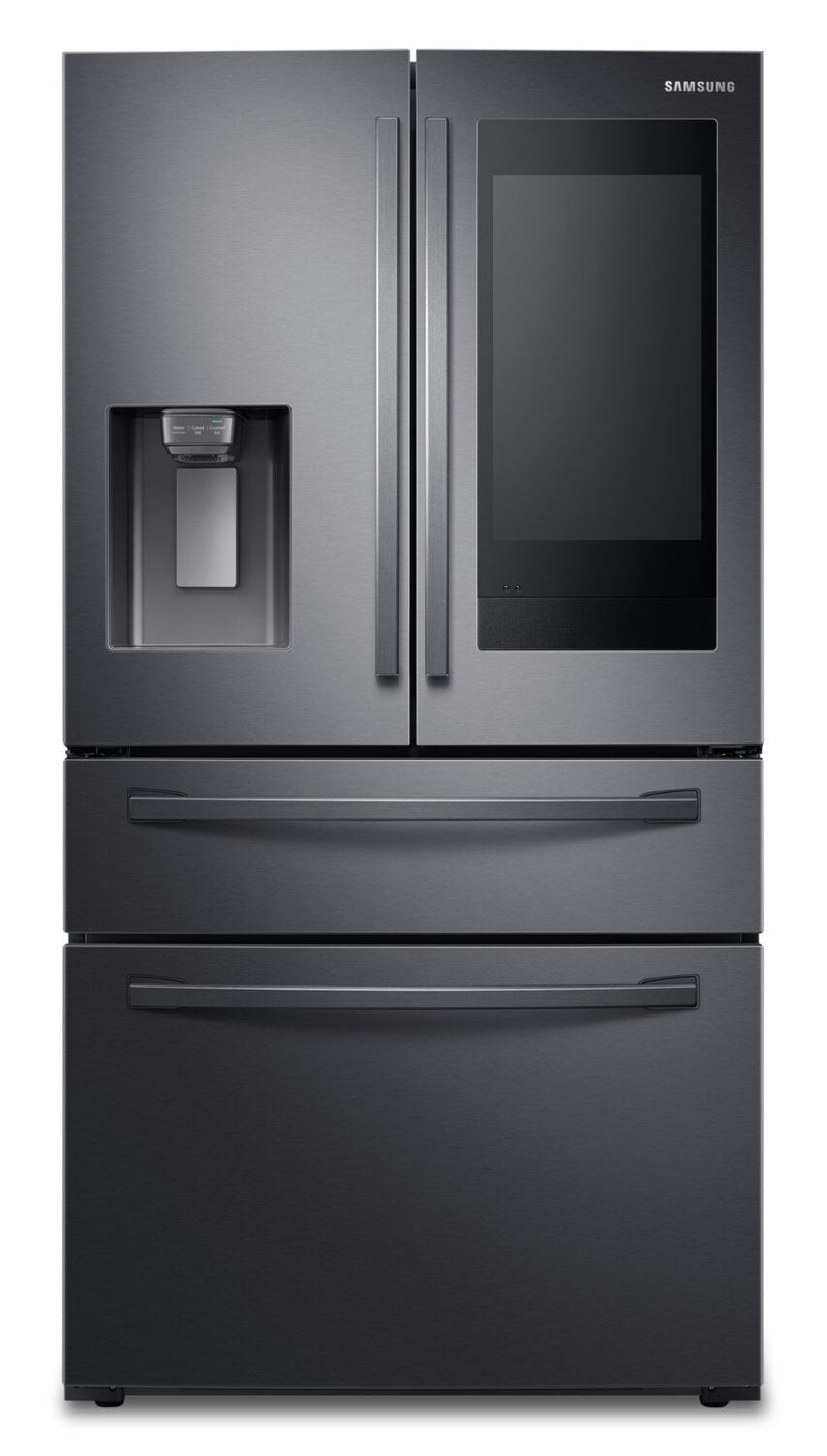 Samsung 28 Cu. Ft. 4-Door French-Door Refrigerator with Family Hub™ - RF28R7551SG/AC - Refrigerator in Black Stainless Steel 