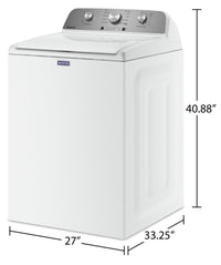 Maytag 5.2 Cu. Ft. Top-Load Washer with Power™ Agitator - MVW4505MW | Laveuse Maytag à chargement par le haut de 5,2 pi³ avec agitateur PowerMC - MVW4505MW | MVW4505W