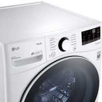 LG 5.2 Cu. Ft. Front-Load Washer, 7.4 Cu. Ft. Gas Dryer with AI - White | Laveuse à chargement frontal de 5,2 pi³ et sécheuse à gaz de 7,4 pi³ avec IA de LG - blanches | LGFL360G