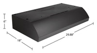 Broan 30" 4-Way Convertible Under-Cabinet Range Hood - BXT130BLC | Hotte de cuisinière sous l'armoire Broan de 30 po convertible de 4 façons - BXT130BLC | BXT130BB