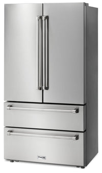 Thor Kitchen 22.5 Cu. Ft. Counter-Depth French-Door Refrigerator - TRF3602 | Réfrigérateur Thor Kitchen de 22,5 pi³ à portes françaises de profondeur comptoir - TRF3602 | TRF3602S