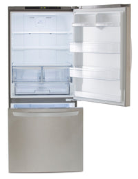 LG 22 Cu. Ft. Bottom-Freezer Refrigerator - LRDNS2200S | Réfrigérateur LG de 22 pi³ à congélateur inférieur - LRDNS2200S | LRDNS22S