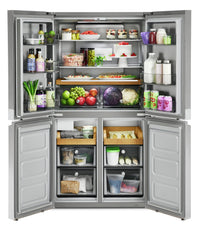 KitchenAid 19.4 Cu. Ft. Counter-Depth 4-Door Refrigerator - KRQC506MPS | Réfrigérateur KitchenAid de 19,4 pi³ à 4 portes de profondeur comptoir - KRQC506MPS | KRQC50PS