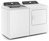 Whirlpool 5.4 - 5.5 Cu. Ft. Top-Load Washer and 7 Cu. Ft. Electric Dryer with Steam | Laveuse à chargement par le haut 5,4 pi³/5,5 pi³ et sécheuse électrique 7 pi³ Whirpool avec vapeur | WHTL505W