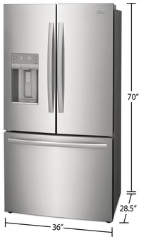 Frigidaire Gallery 22.6 Cu. Ft. Counter-Depth French-Door Refrigerator - GRFC2353AF | Réfrigérateur Frigidaire Gallery de 22,6 pi³ à portes françaises de profondeur comptoir - GRFC2353AF | GRFC235F