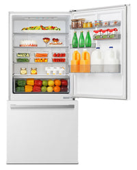 Hisense 17 Cu. Ft. Counter-Depth Bottom-Mount Refrigerator - RB17A2CWE | Réfrigérateur Hisense de 17 pi³ de profondeur comptoir à congélateur inférieur - RB17A2CWE | RB17A2CW