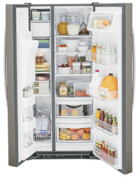 GE 23 Cu. Ft. Side-by-Side Refrigerator - GSS23GMPES | Réfrigérateur GE de 23 pi3 à compartiments juxtaposés - GSS23GMPES | GSS23GMS
