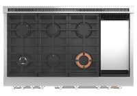 Café 48" Commercial-Style Dual Fuel Range with Griddle - C2Y486P3TD1 | Cuisinière hybride Café de 48 po de style commercial avec plaque chauffante - C2Y486P3TD1 | C2Y486TD