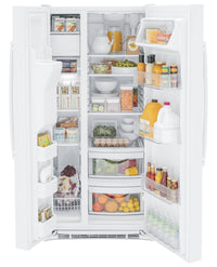 GE 23 Cu. Ft. Side-by-Side Refrigerator - GSS23GGPWW | Réfrigérateur GE de 23 pi3 à compartiments juxtaposés - GSS23GGPWW | GSS23GGW