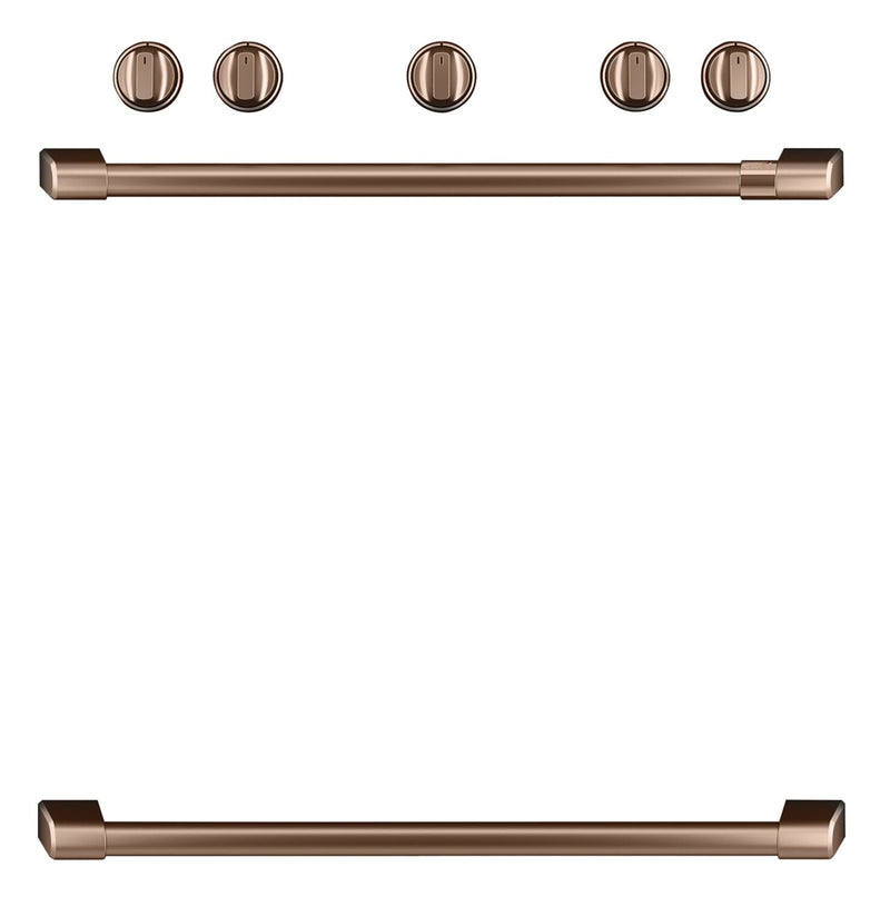 Café Knob and Handle Kit for Freestanding Range in Brushed Copper - CXFSGHKPMCU | Trousse de poignées et boutons Café cuivre brossé pour cuisinière amovible - CXFSGHKPMCU | CXFSGHCU