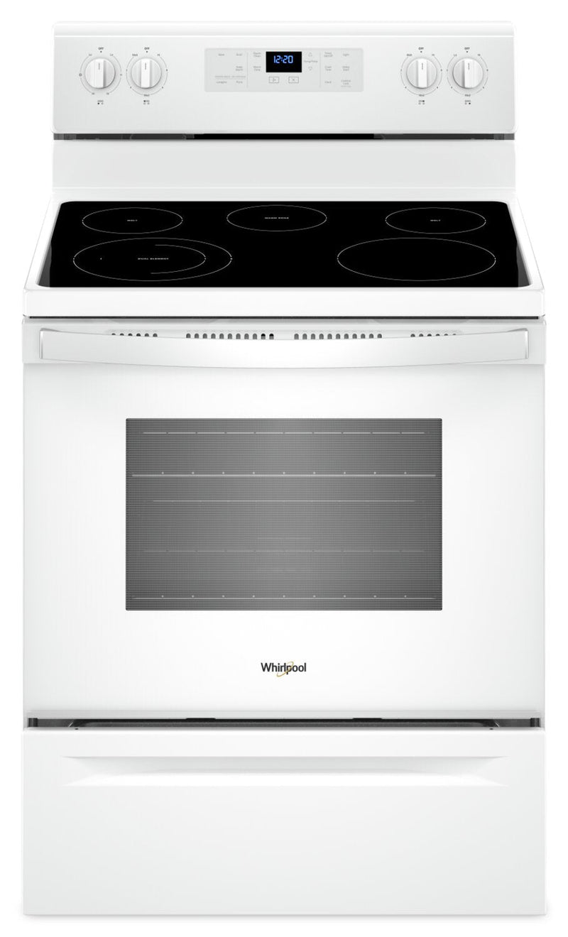 Whirlpool 5.2 Cu. Ft. Electric Range with Frozen Bake™ - YWFE505W0JW | Cuisinière électrique Whirlpool de 5,2 pi3 avec technologie Frozen BakeMC - YWFE505W0JW | YWFE505W