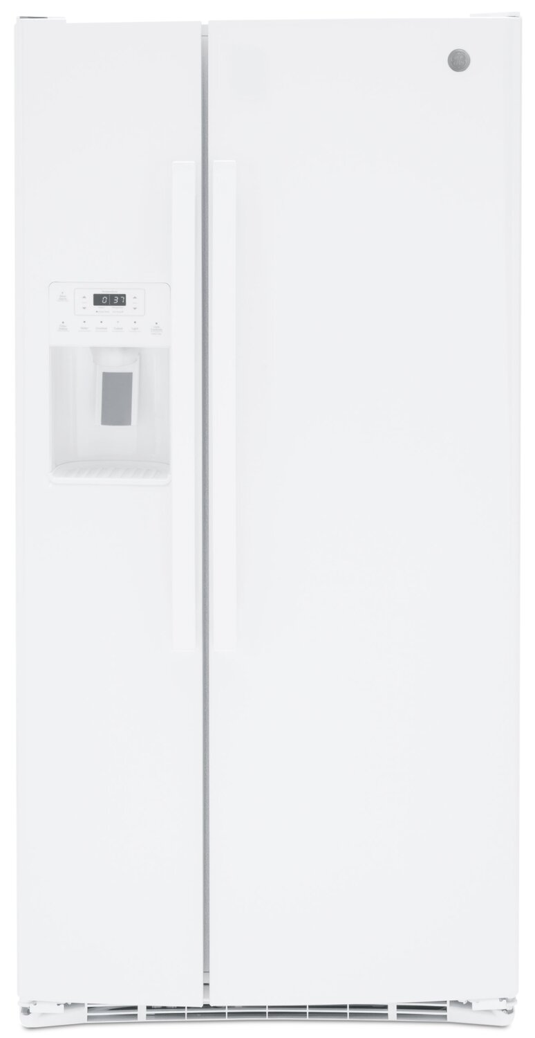 GE 23 Cu. Ft. Side-by-Side Refrigerator - GSS23GGPWW | Réfrigérateur GE de 23 pi3 à compartiments juxtaposés - GSS23GGPWW | GSS23GGW