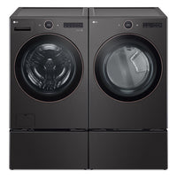 LG 5.8 Cu. Ft. Front-Load Washer and 7.4 Cu. Ft. Electric Dryer with TurboSteam® | Laveuse à chargement frontal 5,8 pi³ et sécheuse électrique 7,4 pi³ avec technologie TurboSteamMD LG | LGFL650B