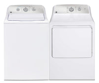 GE 4.4 Cu. Ft. Top-Load Washer and 6.2 Cu. Ft. Electric Dryer – White  | Laveuse à chargement par le haut de 4,4 pi3 et sécheuse électrique de 6,2 pi3 de GE - blanches  | GETL331W