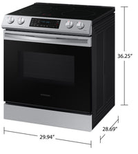 Samsung 6.3 Cu. Ft. Slide-In Electric Induction Range with Air Fry - NE63B8411SS/AC | Cuisinière électrique encastrée Samsung de 6,3 pi3 induction, friture à air Air Fry - NE63B8411SS/AC | NE63B8SS