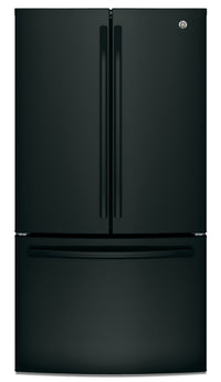 GE 27 Cu. Ft. French-Door Refrigerator with Internal Water Dispenser - GNE27JGMBB - Refrigerator in Black