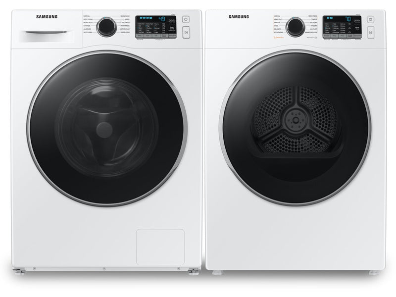 Samsung 2.9 Cu. Ft. Front-Load Washer and 4 Cu. Ft. Electric Dryer - White | Laveuse à chargement frontal de 2,9 pi³ et sécheuse électrique de 4 pi³ de Samsung – blanches | SAFL680W