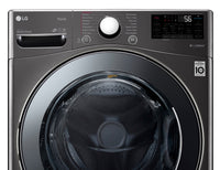 LG 5.2 Cu. Ft. Smart All-in-One Front-Load Washer/Dryer - WM3998HBA - Laundry Centre in Black Steel