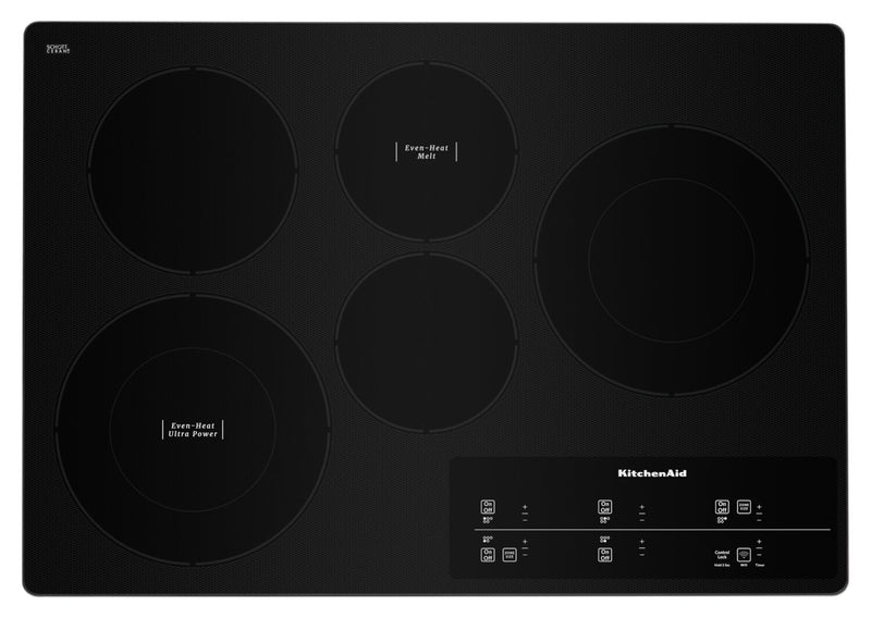 KitchenAid 30" Electric Cooktop with Touch-Activated Controls - KCES950KSS  | Surface de cuisson électrique KitchenAid de 30 po avec commandes tactiles - KCES950KSS  | KCES90KS
